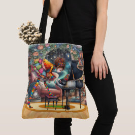 Tote Bag Quintessentiellement Quirky Piano Fourre-tout - RE