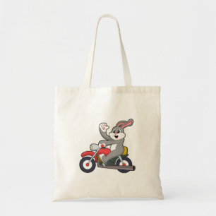Tote Bag Rabbit en tant que Biker avec Motorcycle.PNG