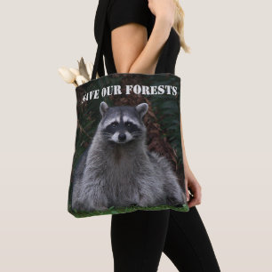 Tote Bag Raccoon Wildlife Photo Conservation de la forêt