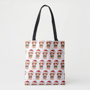 Tote Bag Race de chien Cavoodle Étoiles de Noël