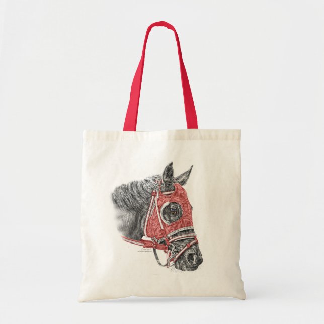 Tote Bag Race Horse Portrait Soies (Devant)