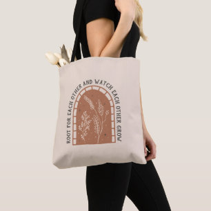 Tote Bag Racine L'Un Pour L'Autre Et Regarder L'Autre Crois