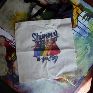 Tote Bag Rainbow Belly Dancer Art Belly Dance Troupe
