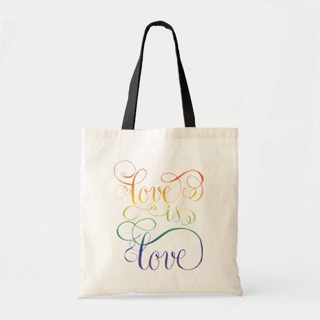 Tote Bag Rainbow Love is Love (Devant)