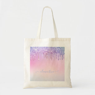 Tote Bag Rainbow parties scintillant scintillement script g