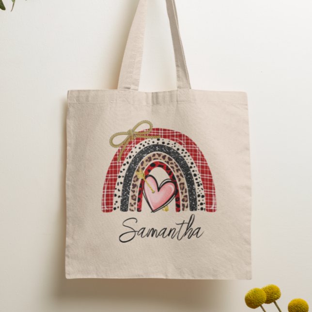 Tote Bag Rainbow Retro Saint Valentin Amour coeur (Créateur téléchargé)