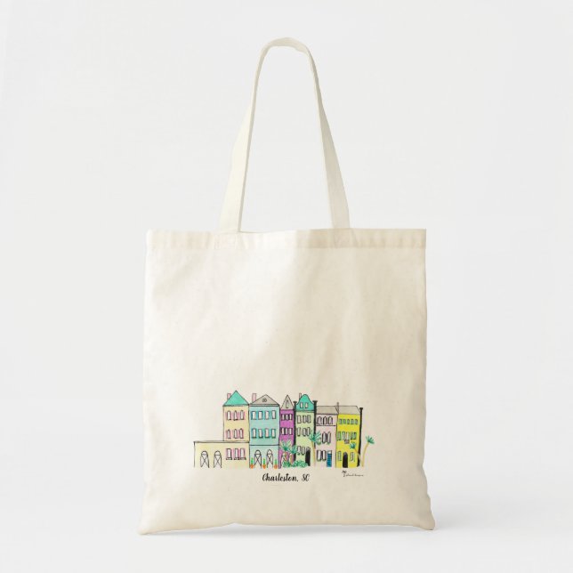 Tote Bag Rainbow Row Market Fourre-tout (Devant)