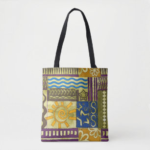 Tote Bag Rajasthan Indian, Patchwork Tapis Texture.