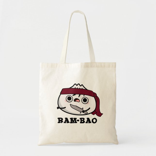 Tote Bag Ram-bao Drôle Soldat Dimsun Pun (Devant)