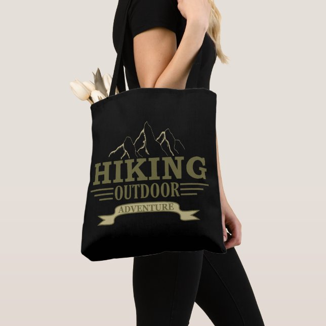 Tote Bag Randonneurs en plein air aventure randonnée (De près)