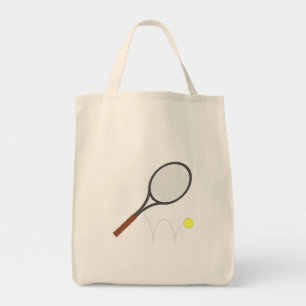 Tote Bag Raquette et boule de tennis