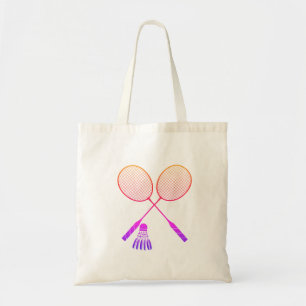 Tote Bag Raquettes Badminton Shuttlecock Birdie Ombre