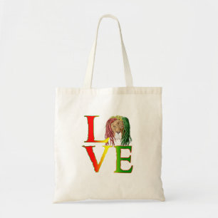 Tote Bag Rasta Lion Jamaican Reggae Love
