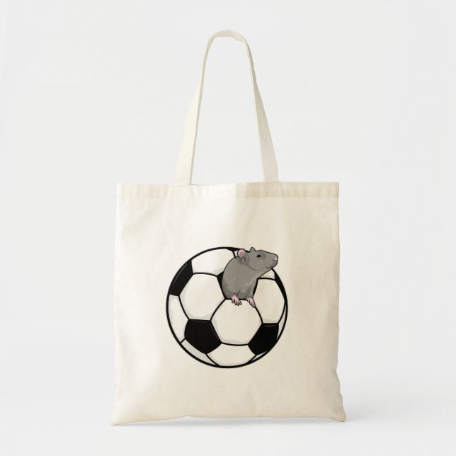 Tote Bag Rat avec balle de football (Devant)