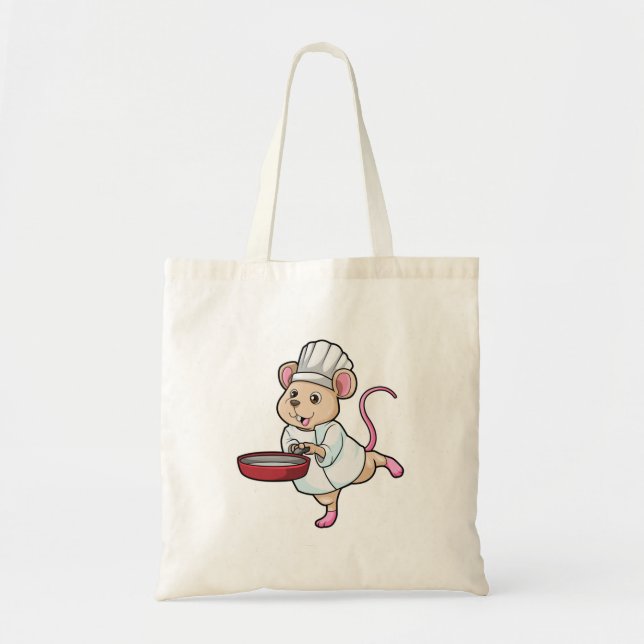 Tote Bag Rat comme Cuire avec Pan & Cuisine casquette (Devant)