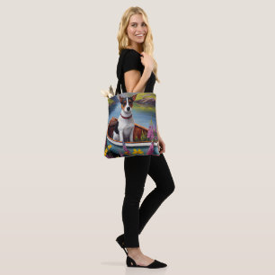 Tote Bag Rat Terrier sur une pagaie : une aventure Pittores