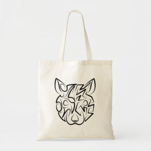 Tote Bag Rat tribal noir et blanc