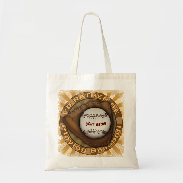 Tote Bag Rather play baseball (Devant)