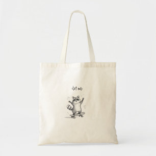 Tote Bag Raton laveur en skateboard – Skateboard drôle et m