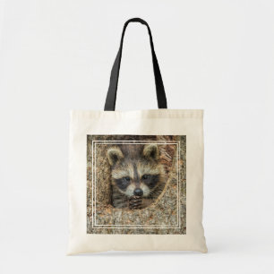 Tote Bag Raton laveur niché à l'intérieur d'un creux d'arbr