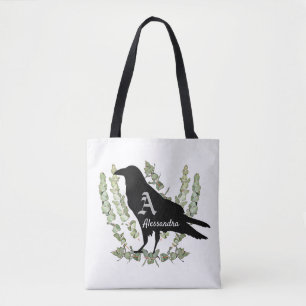 Tote Bag Raven Monogram Spirit Totem animal