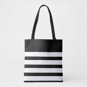 Tote Bag Rayé noir et blanc classique