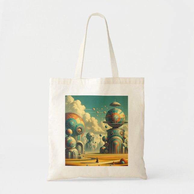 Tote Bag Raygun Gothic Wonderland - Un avenir rétro dynamiq (Devant)