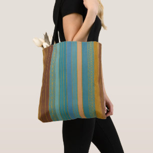 Tote Bag Rayures atomiques Futuristes du milieu du siècle I