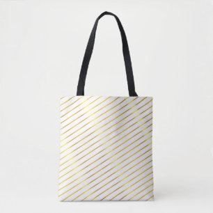 Tote Bag Rayures dorées fausses brillantes Élégance moderne