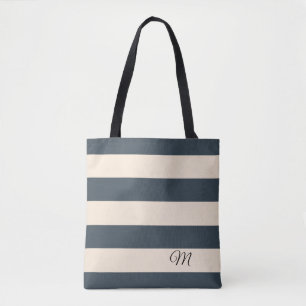 Tote Bag Rayures Gris Charbon