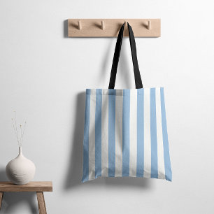 Tote Bag Rayures Intemporelles Bleu Clair