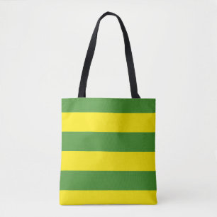 Tote Bag Rayures jaune et verte