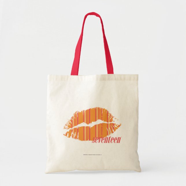 Tote Bag Rayures minces oranges (Devant)