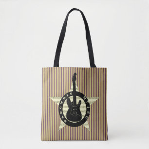 Tote Bag Rayures rêveuses électriques de cool de musique de