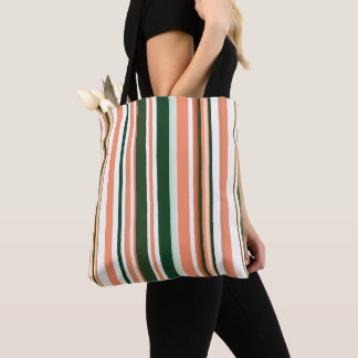 Tote Bag Rayures Tons Terre Neutres Modernes Tendance