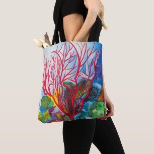 Tote Bag Récif de corail Grand Barrière de corail art océan