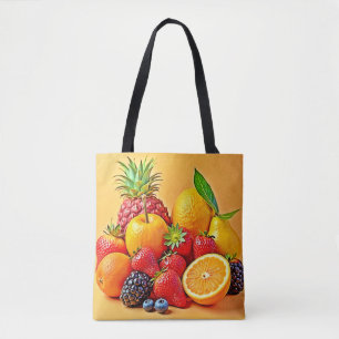 Tote Bag Récolte de fruits frais et abondants : un design v