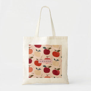 Tote Bag Récolte de pomme rouge fantaisiste personnalisée