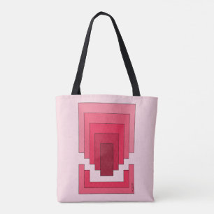 Tote Bag Rectangle Abstrait en rouge