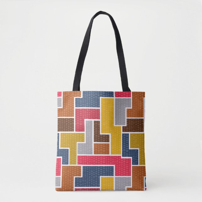 Tote Bag rectangles colorés (Devant)
