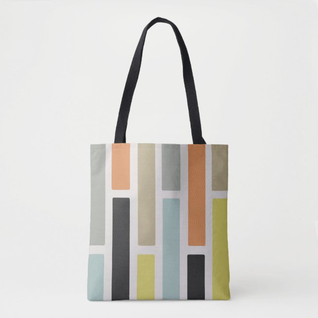 Tote Bag Rectangles modernes du milieu du siècle (Devant)
