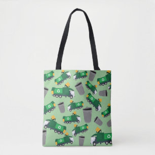 Tote Bag Recyclage Motif de camion-poubelle