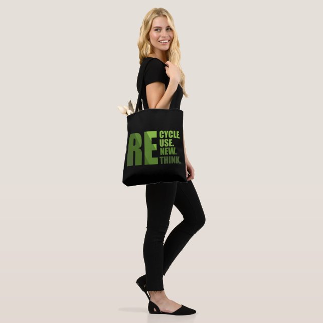 Tote Bag Recycler réduire la réutilisation renouveler repen (Sur le modèle)