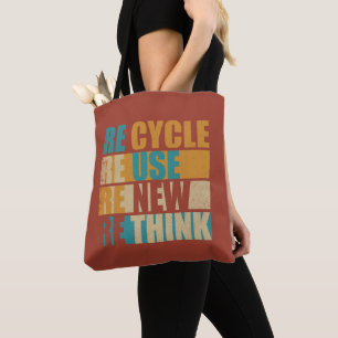 Tote Bag Recycler réduire la réutilisation renouveler repen