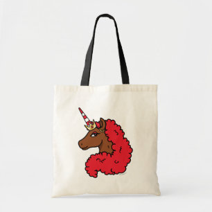 Tote Bag Red Afro Unicorn