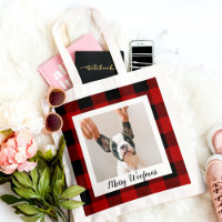 Red Buffalo Plaid & Joyeux Woofmas Avec Photo Chie