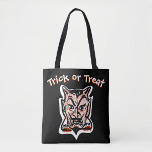 Tote Bag Red Devil d'Halloween classique   Trick foncé ou t