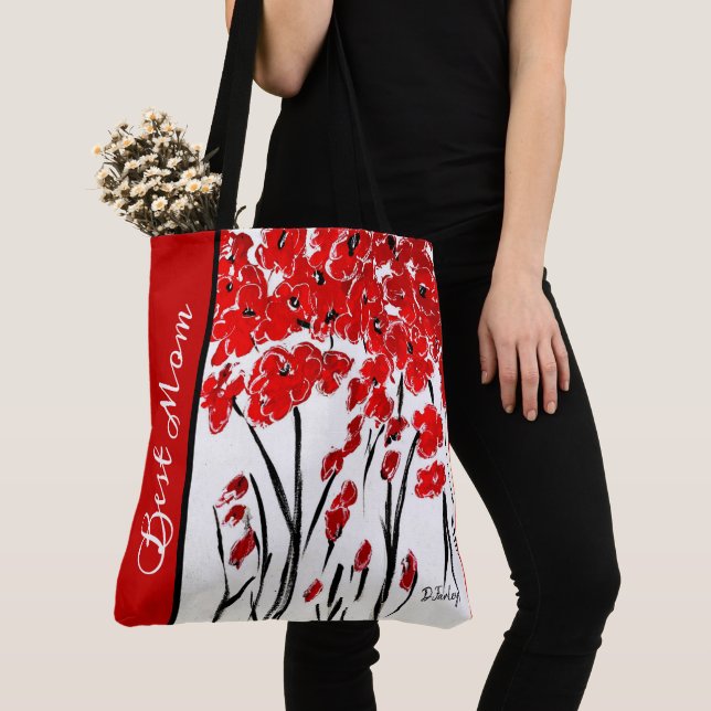 Tote Bag Red Poppy Fields Fourre-tout (De près)