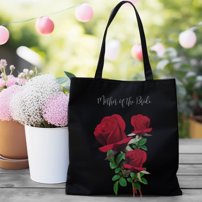 Tote Bag Red Roses Mariage Mères Fourre-tout Cadeau (Créateur téléchargé)