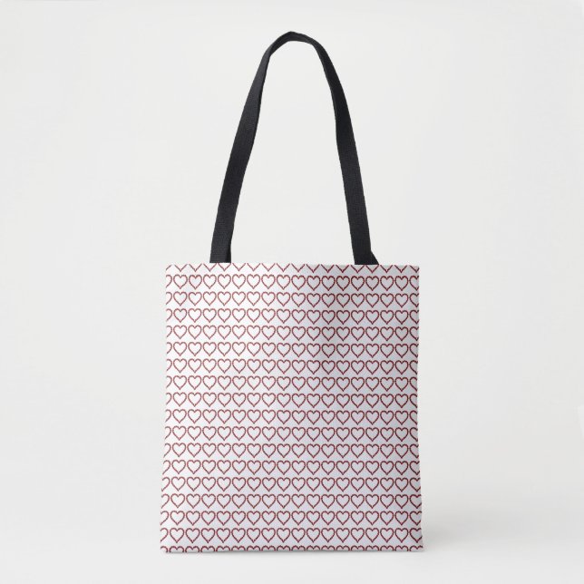 Tote Bag Red Ruby Gemstone Heart (Devant)